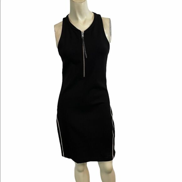 Rag & Bone Jada Zip front Dress Black Small 4 - Picture 3 of 6